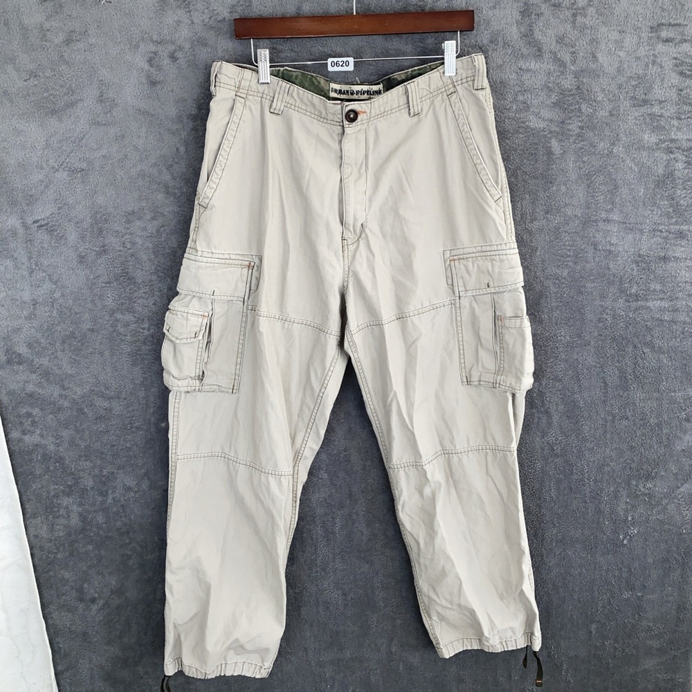 34/30 Urban Pipeline Cargo Khaki Military Paratrooper Pants